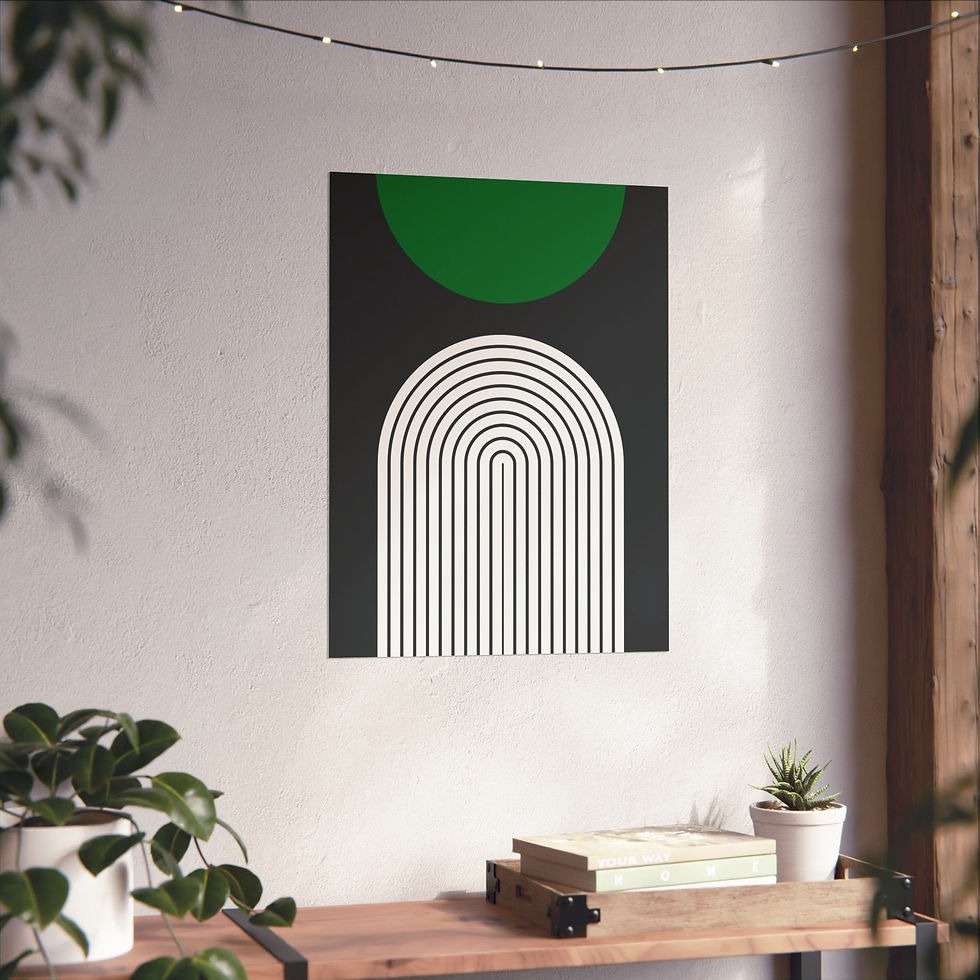 Thumbnail: Modern Geometric 9 Matte Poster - Boston Celtics - Alt