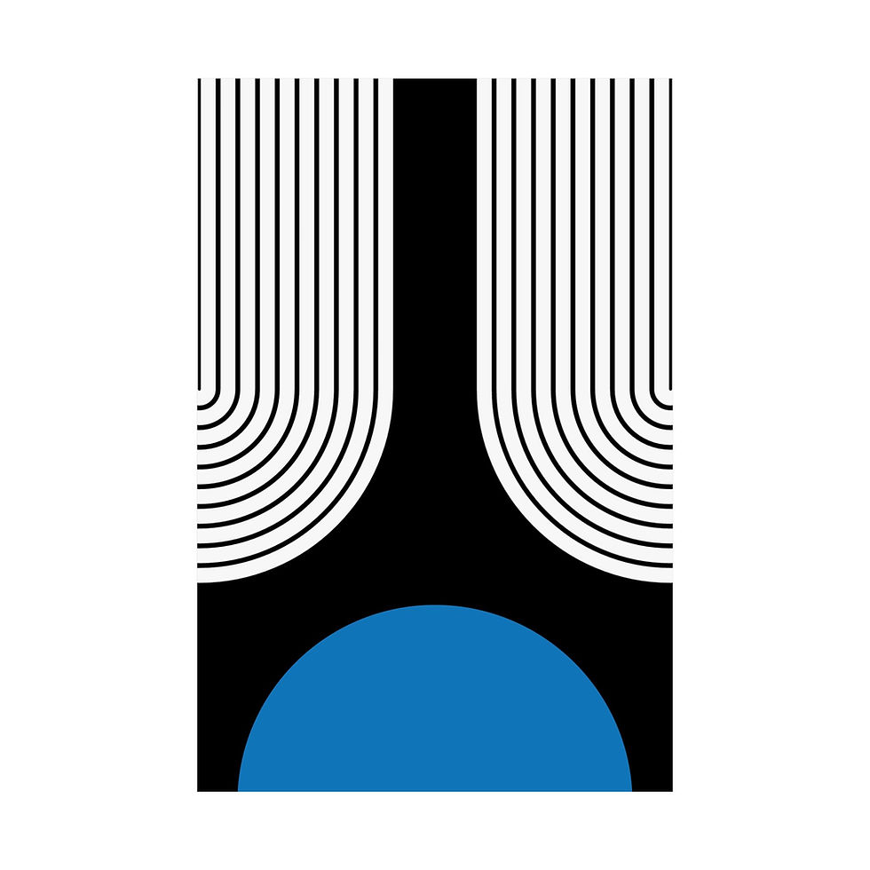 Thumbnail: Modern Geometric 11 Matte Poster - Orlando Magic - Alt