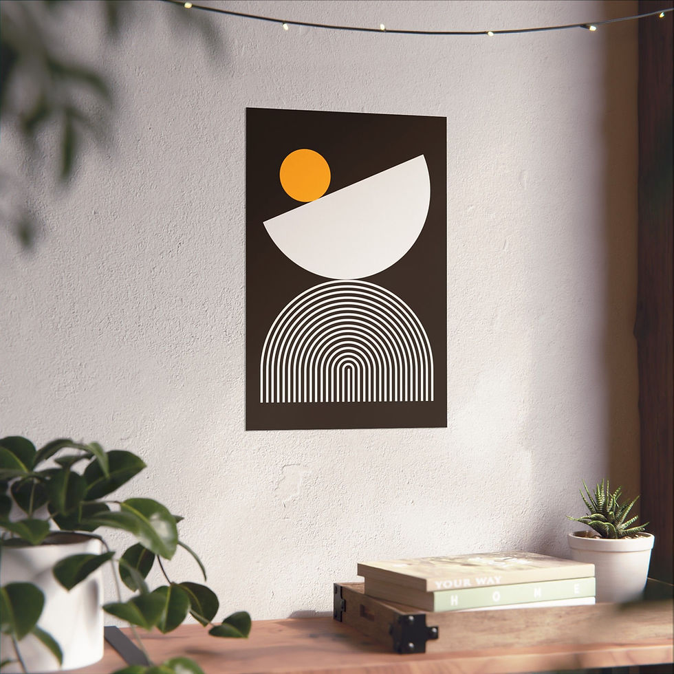 Thumbnail: Modern Geometric 26 Matte Poster - San Diego Padres - Away