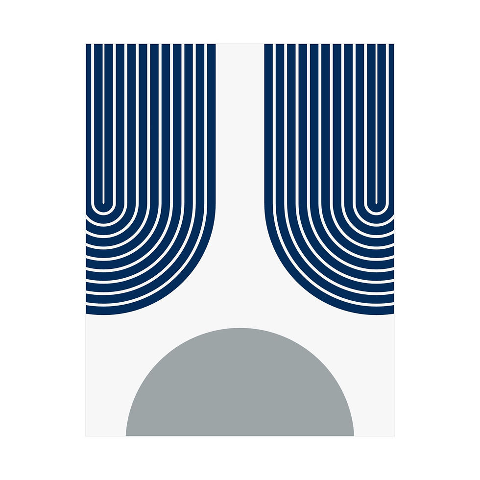 Geometric 11 Matte Poster - Indianapolis Colts - Home