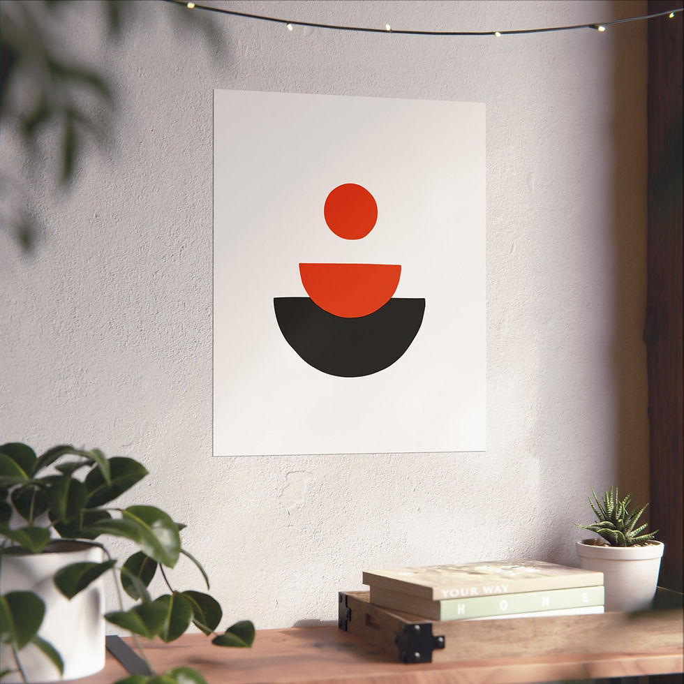 Thumbnail: Modern Geometric 28 Matte Poster - Baltimore Orioles - Home