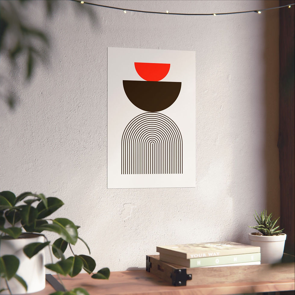 Thumbnail: Geometric 24 Matte Poster - Cleveland Browns - Home