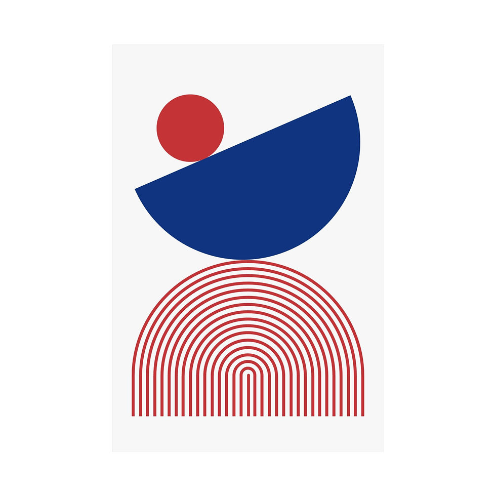 Thumbnail: Modern Geometric 26 Matte Poster - Chicago Cubs - Home