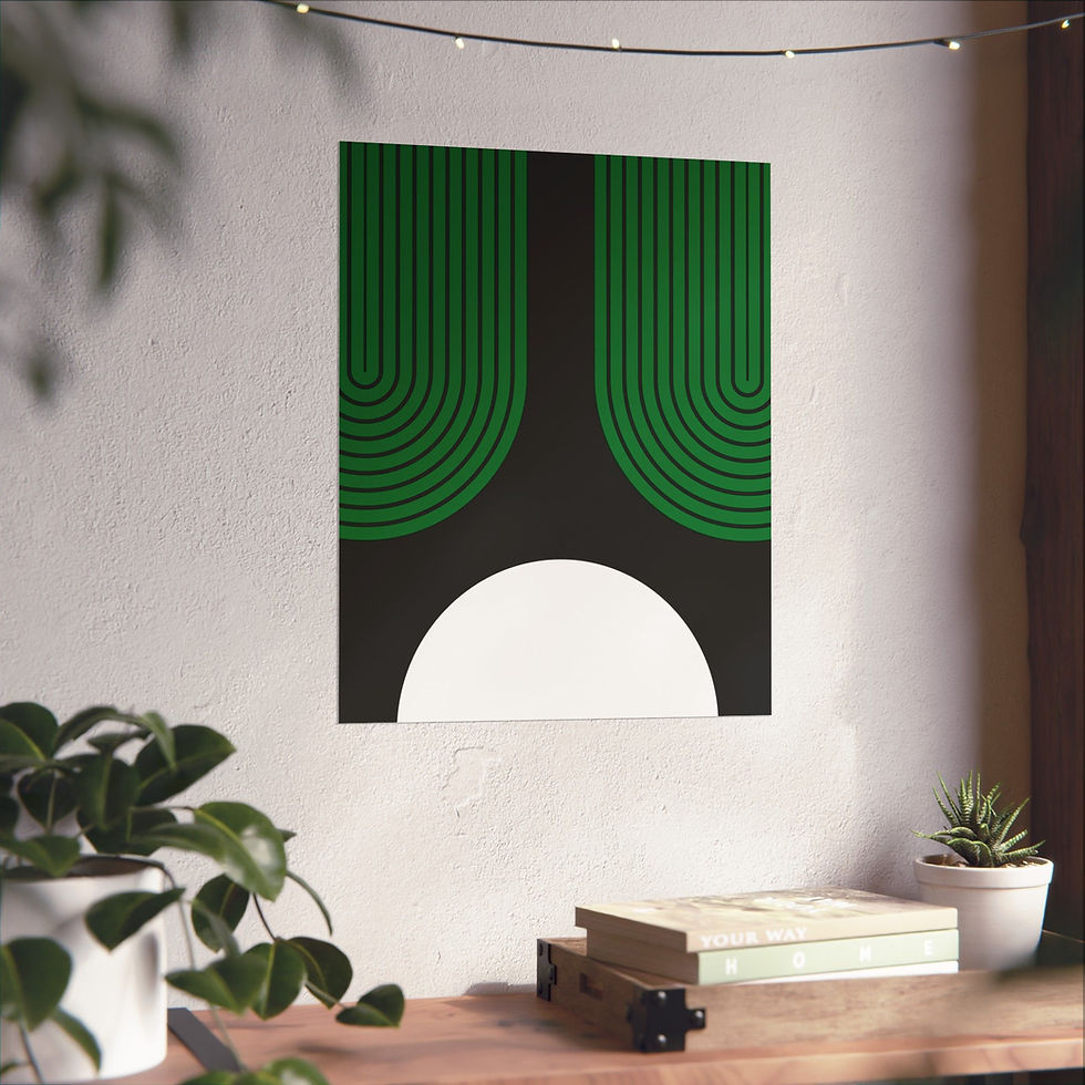 Thumbnail: Modern Geometric 11 Matte Poster - Boston Celtics - Alt