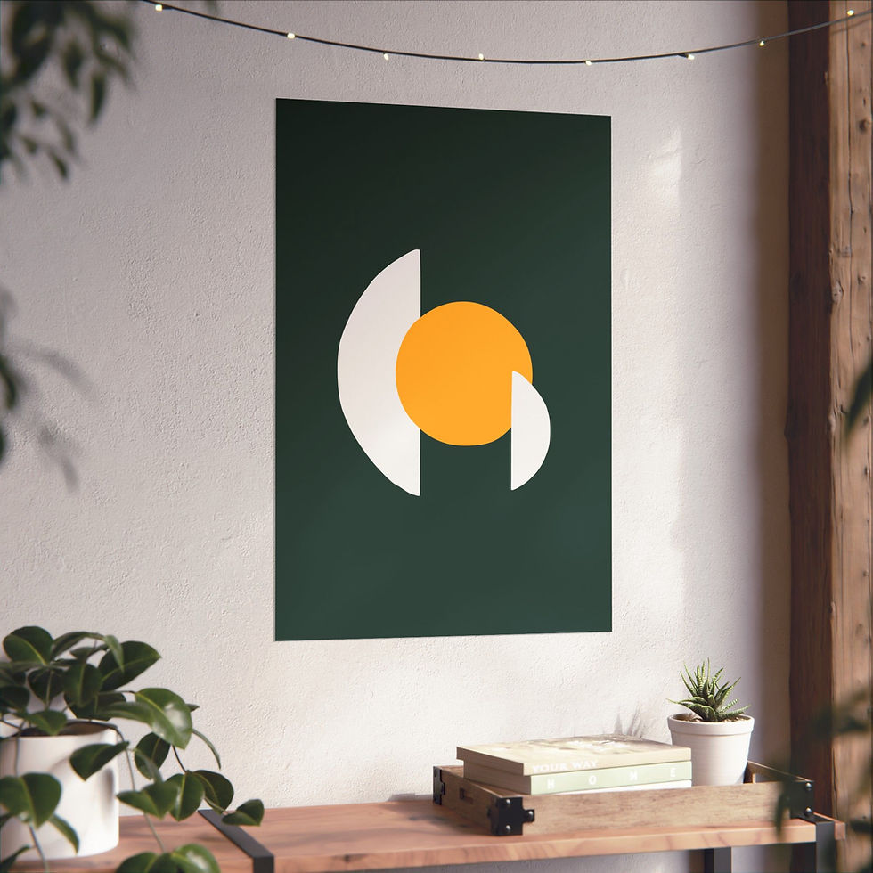 Thumbnail: Modern Geometric 30 Matte Poster - Green Bay Packers - Away