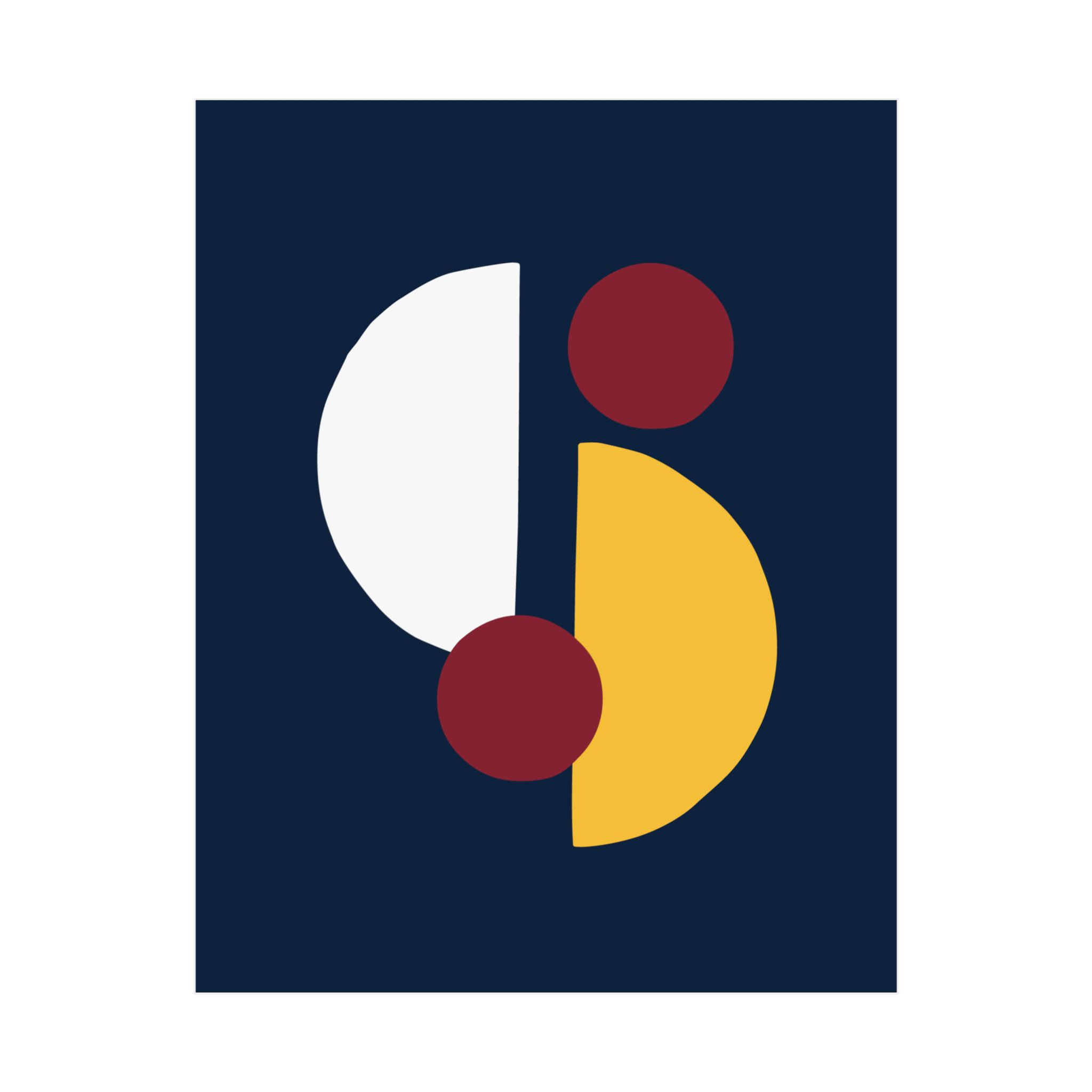 Modern Geometric 29 Matte Poster - Denver Nuggets - Away