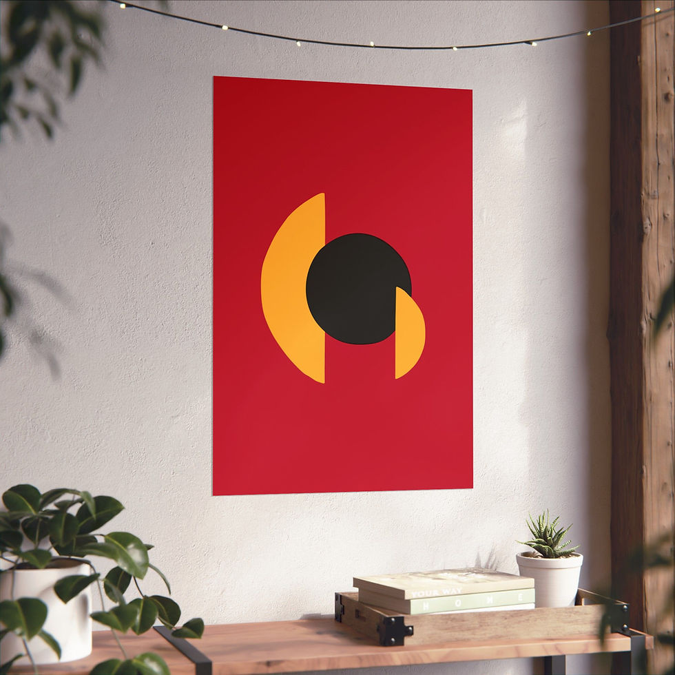 Thumbnail: Modern Geometric 30 Matte Poster - Atlanta Hawks - Away