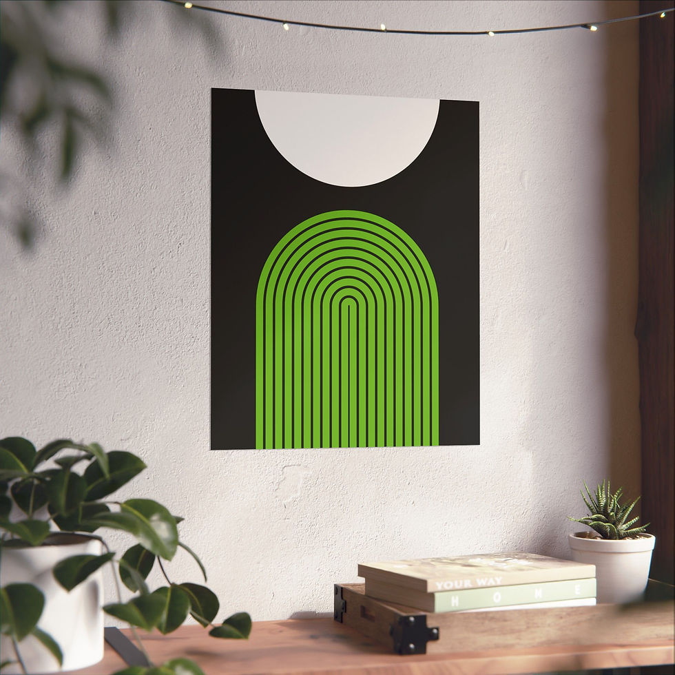 Thumbnail: Modern Geometric 09 Matte Poster - Minnesota Timberwolves - Alt