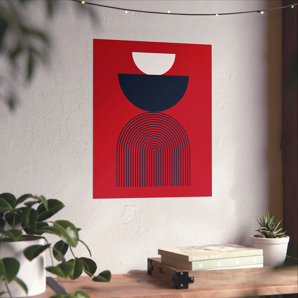 Thumbnail: Geometric 24 Matte Poster - New Orleans Pelicans - Alt