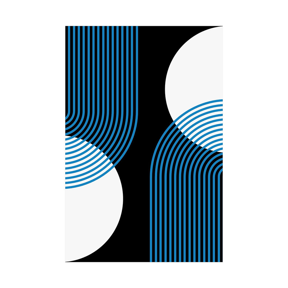 Thumbnail: Geometric 25 Matte Poster - Carolina Panthers - Away
