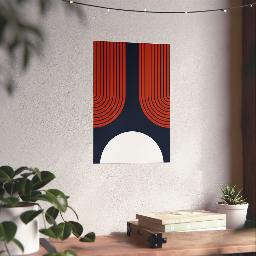 Thumbnail: Geometric 11 Matte Poster - Chicago Bears - Away