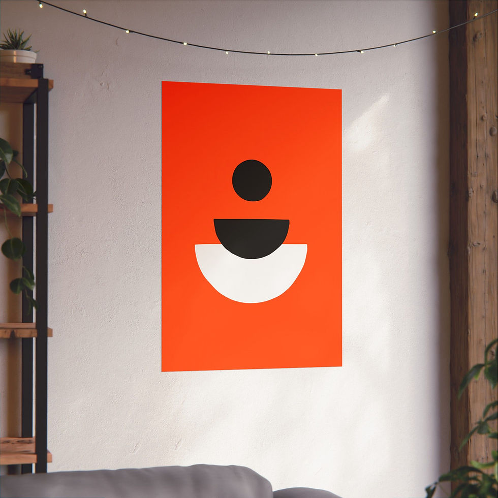 Thumbnail: Modern Geometric 28 Matte Poster - San Francisco Giants - Alt