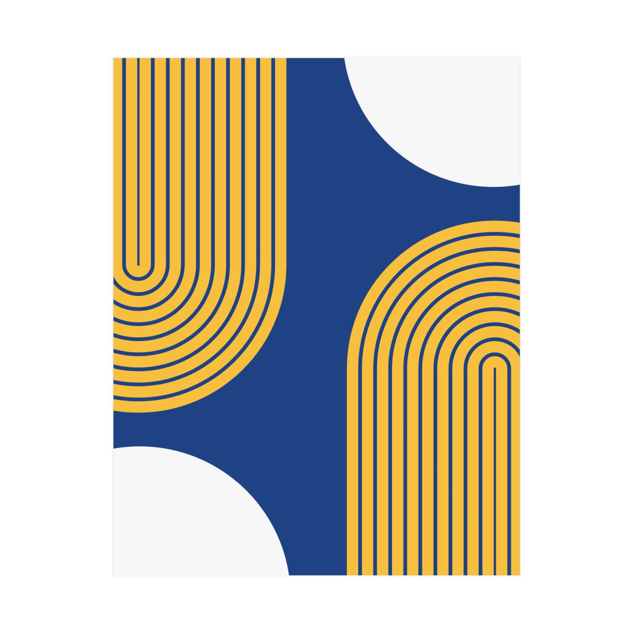 Modern Geometric 10 Matte Poster - Golden State Warriors - Away