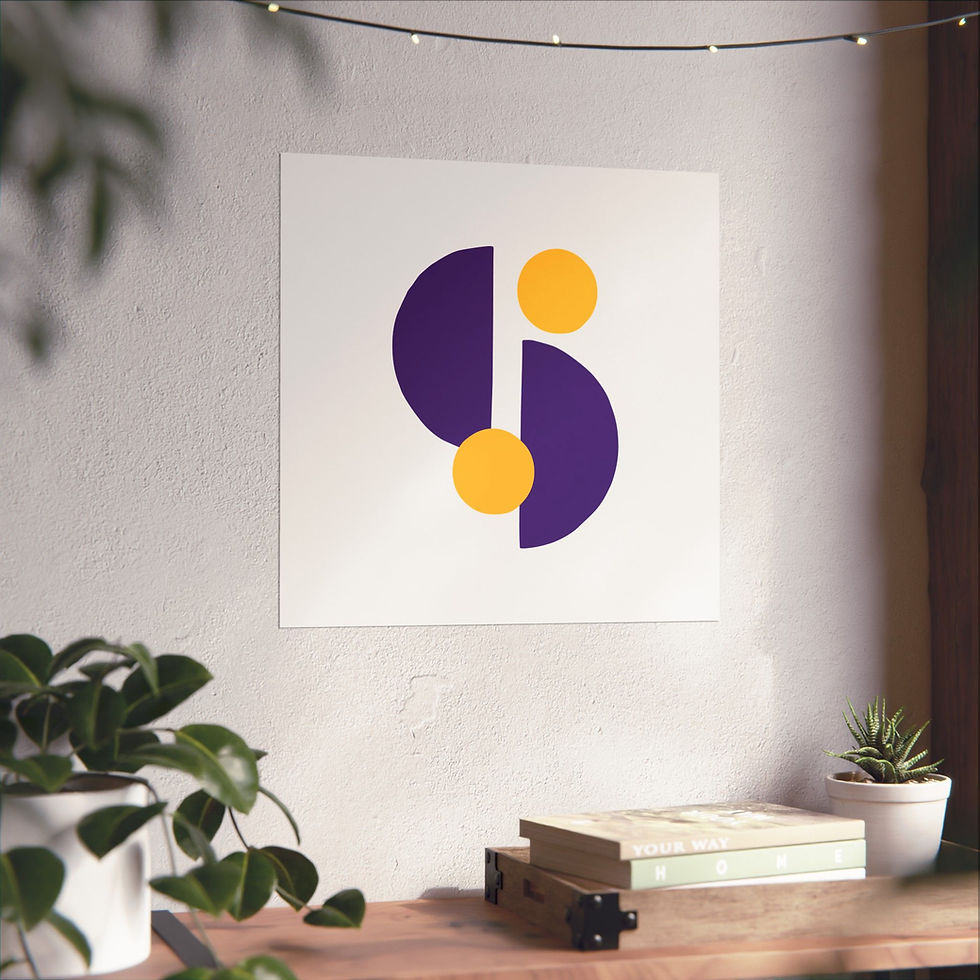 Thumbnail: Modern Geometric 29 Matte Poster - Minnesota Vikings - Home