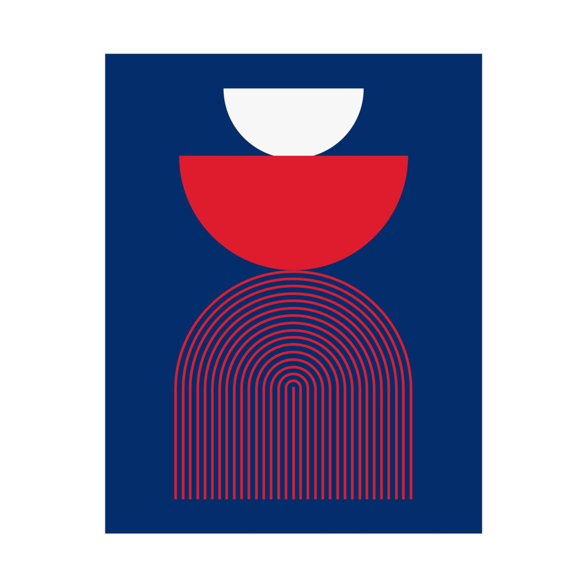 Modern Geometric 24 Matte Poster - Philadelphia Phillies - Alt