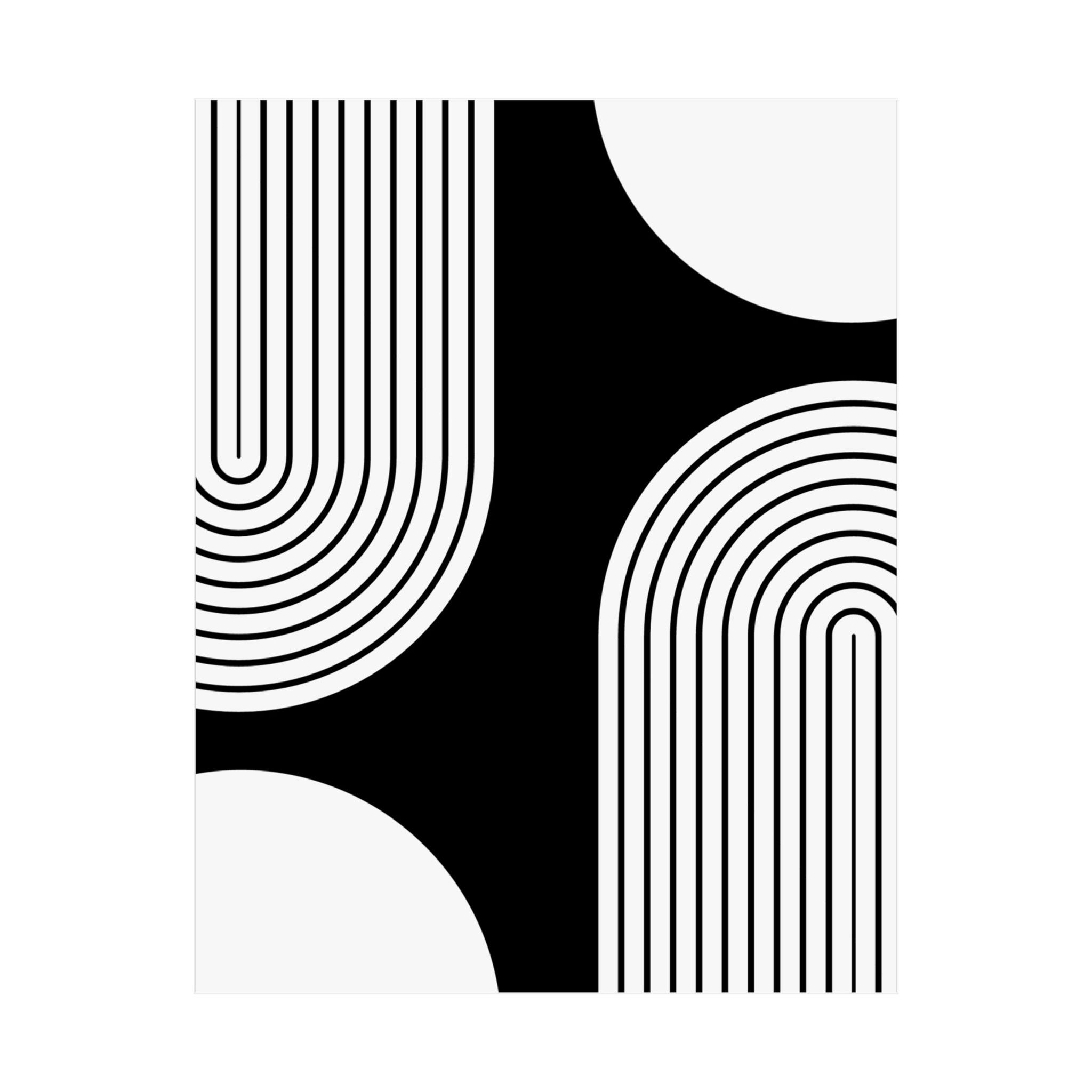 Modern Geometric 10 Matte Poster - Brooklyn Nets - Alt