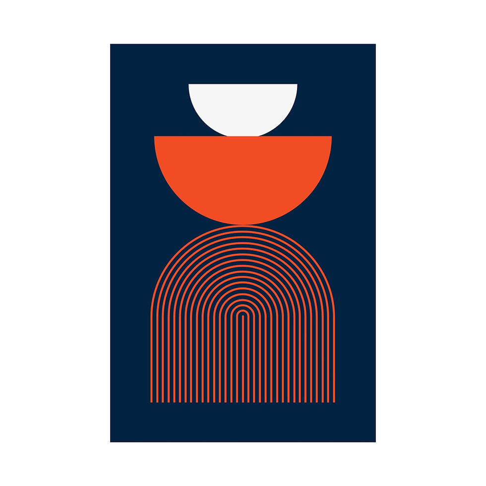 Thumbnail: Modern Geometric 24 Matte Poster - Denver Broncos - Alt