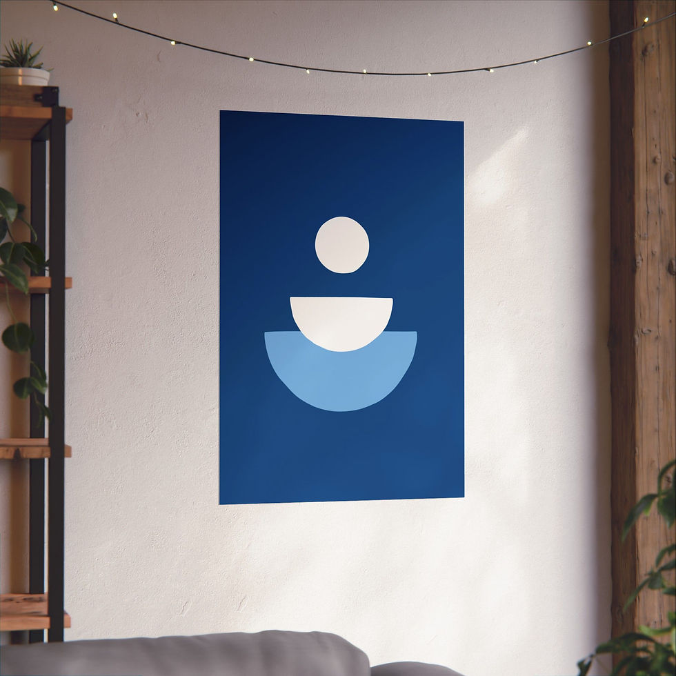 Thumbnail: Modern Geometric 28 Matte Poster - Kansas City Royals - Away