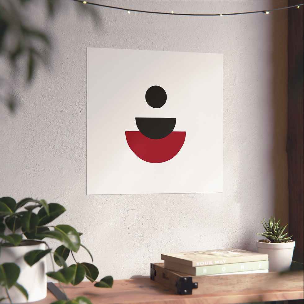 Thumbnail: Geometric 28 Matte Poster - Atlanta Falcons - Home