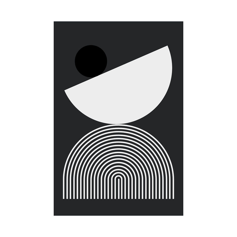 Thumbnail: Modern Geometric 26 Matte Poster - Brooklyn Nets - Away
