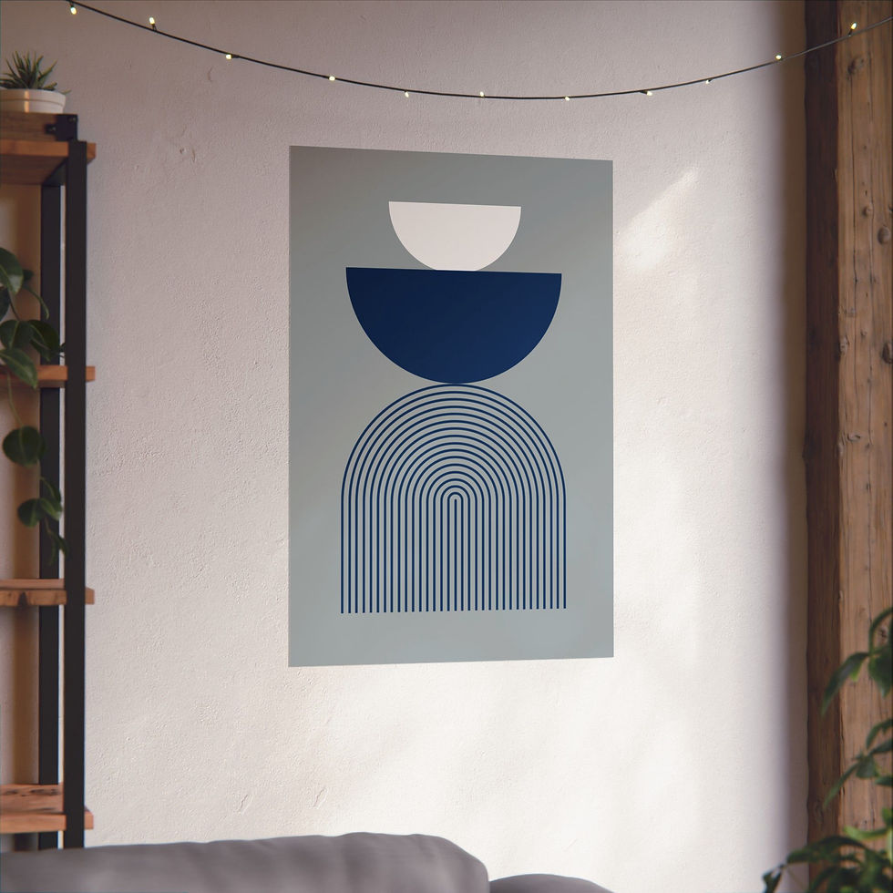 Thumbnail: Geometric 24 Matte Poster - Indianapolis Colts - Alt