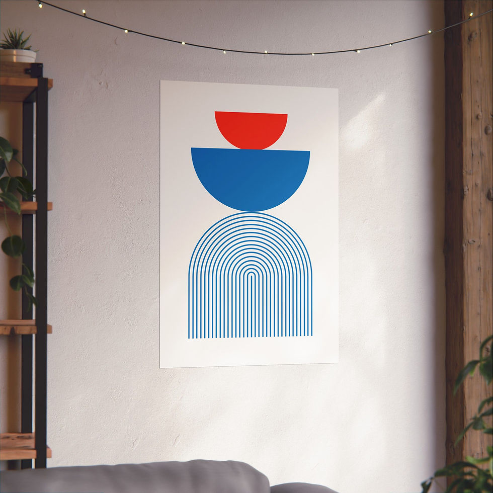 Thumbnail: Modern Geometric 24 Matte Poster - Oklahoma City Thunder - Home