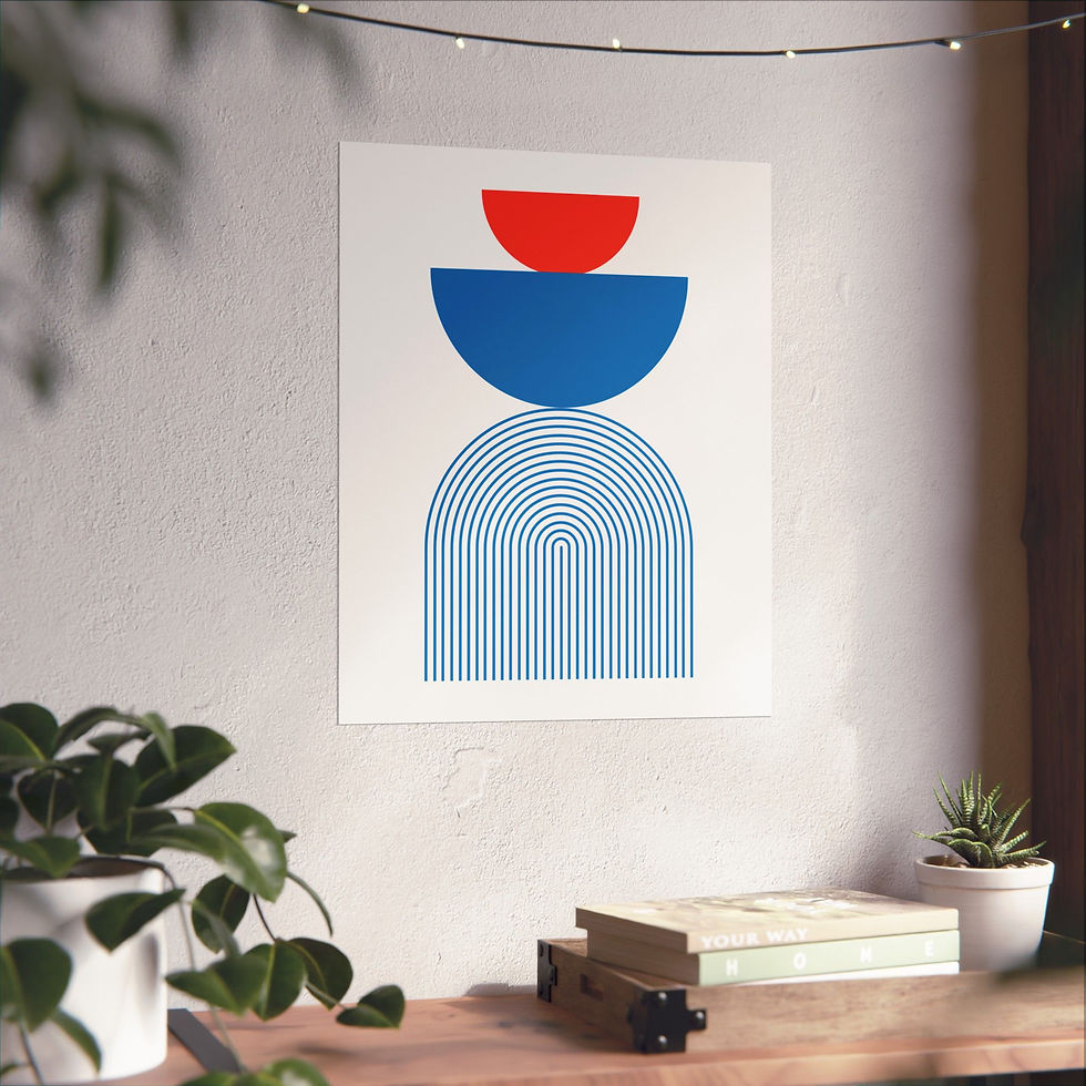 Thumbnail: Modern Geometric 24 Matte Poster - Oklahoma City Thunder - Home