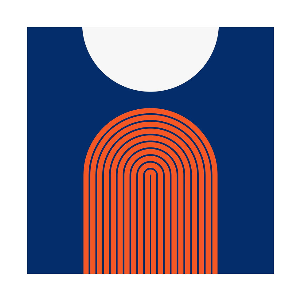 Thumbnail: Modern Geometric 09 Matte Poster - New York Mets - Away