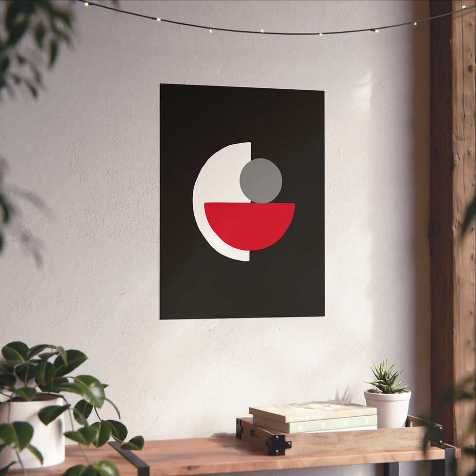 Thumbnail: Geometric 31 Matte Poster - Portland Trailblazers - Away