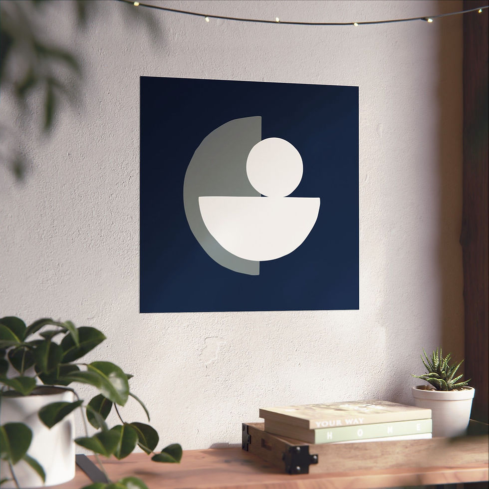 Thumbnail: Modern Geometric 31 Matte Poster - Dallas Cowboys - Away