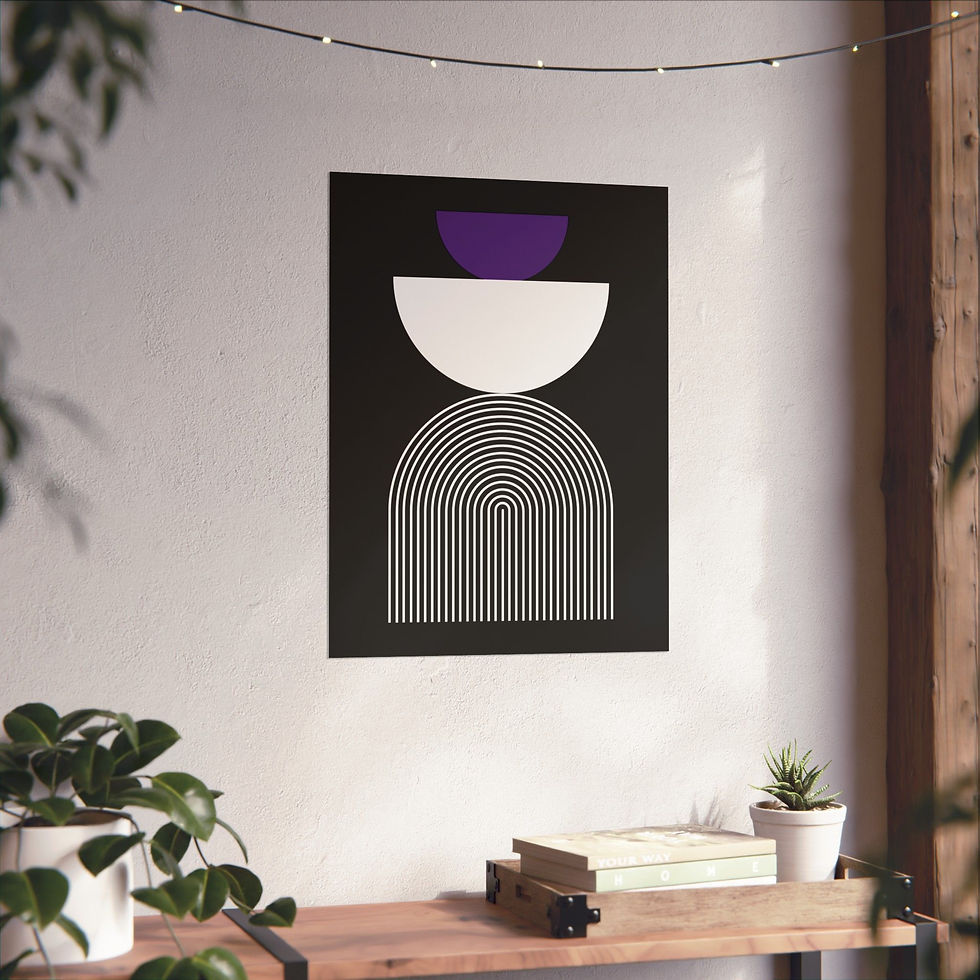 Thumbnail: Geometric 24 Matte Poster - Sacramento Kings - Away