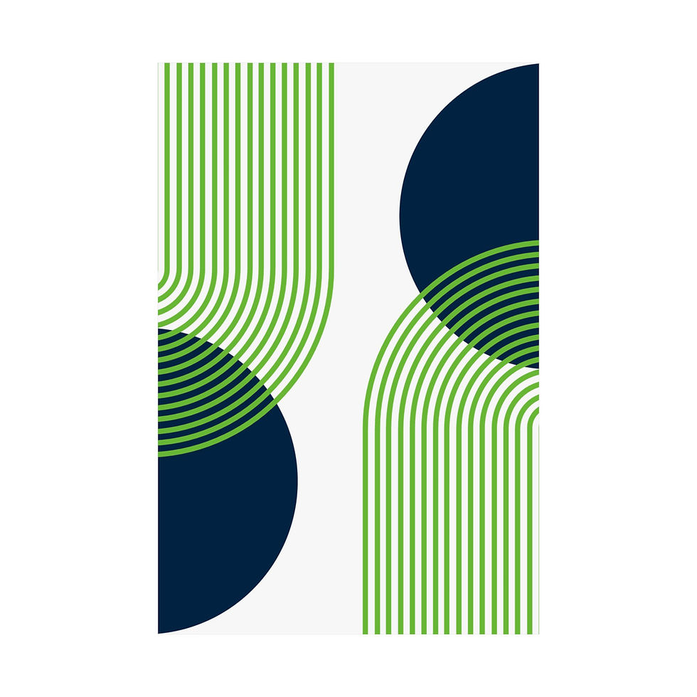 Thumbnail: Modern Geometric - 25 - Matte Poster - Seattle Seahawks - Home