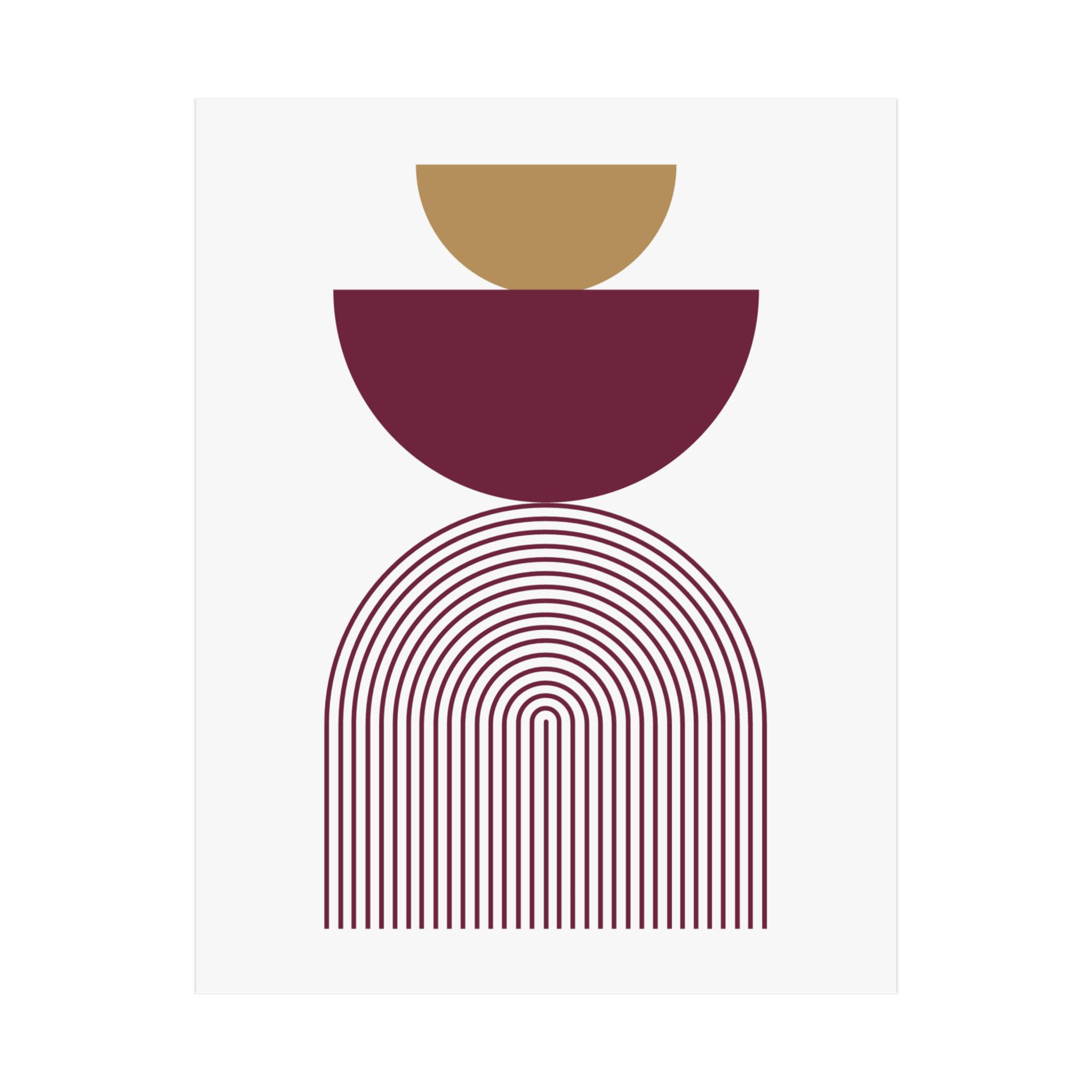 Modern Geometric 24 Matte Poster - Cleveland Cavilers - Home