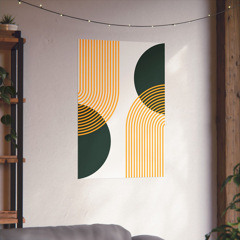 Thumbnail: Modern Geometric 25 Matte Poster - Green Bay Packers - Home