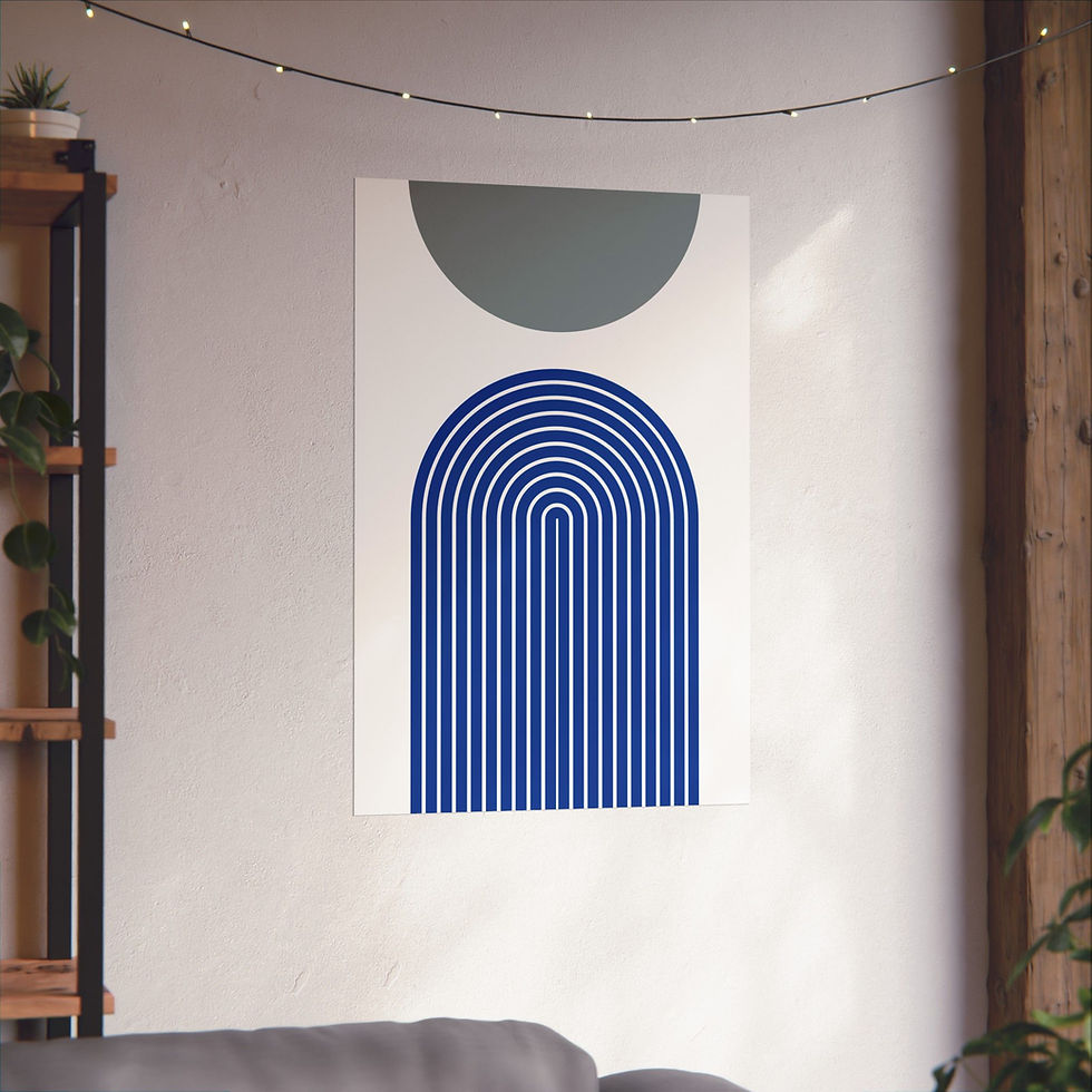 Thumbnail: Modern Geometric 09 Matte Poster - Dallas Cowboys - Home