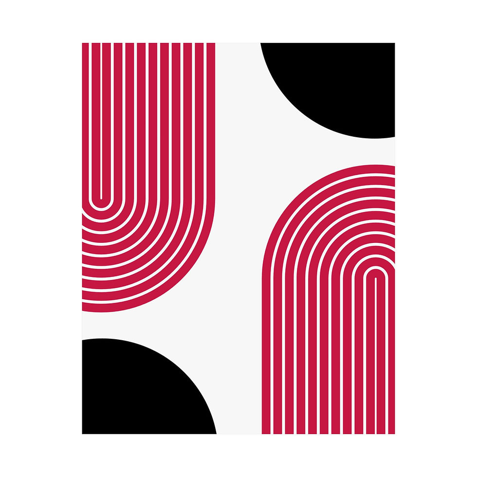 Thumbnail: Modern Geometric 10 Matte Poster - Chicago Bulls - Home