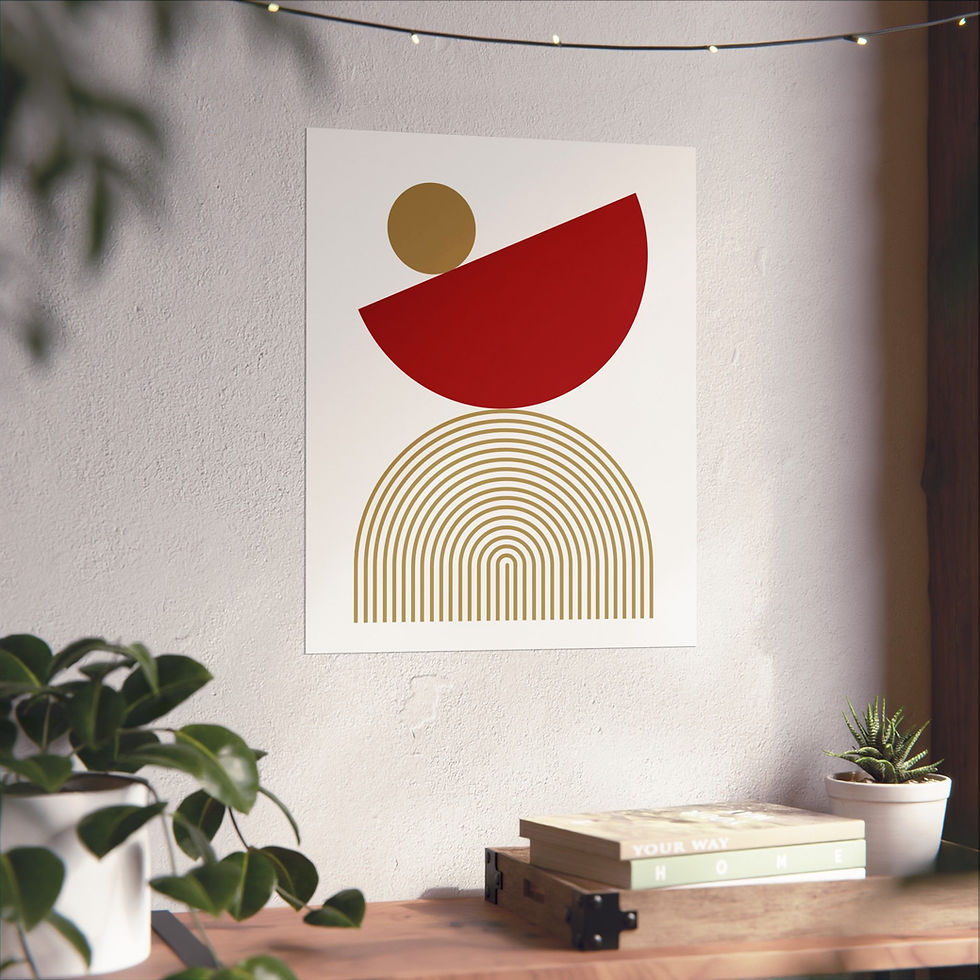 Thumbnail: Modern Geometric - 26 - Matte Poster - San Francisco 49ers - Home