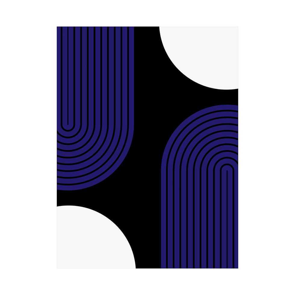 Thumbnail: Modern Geometric 10 Matte Poster - Baltimore Ravens - Alt