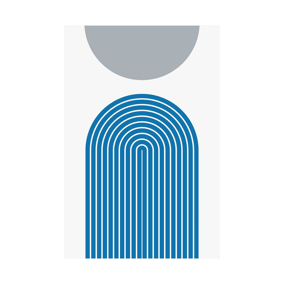 Thumbnail: Geometric 09 Matte Poster - Detroit Lions - Home