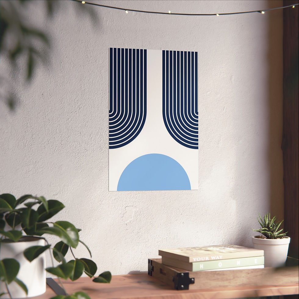 Thumbnail: Geometric 11 Matte Poster - Tampa Bay Rays - Home