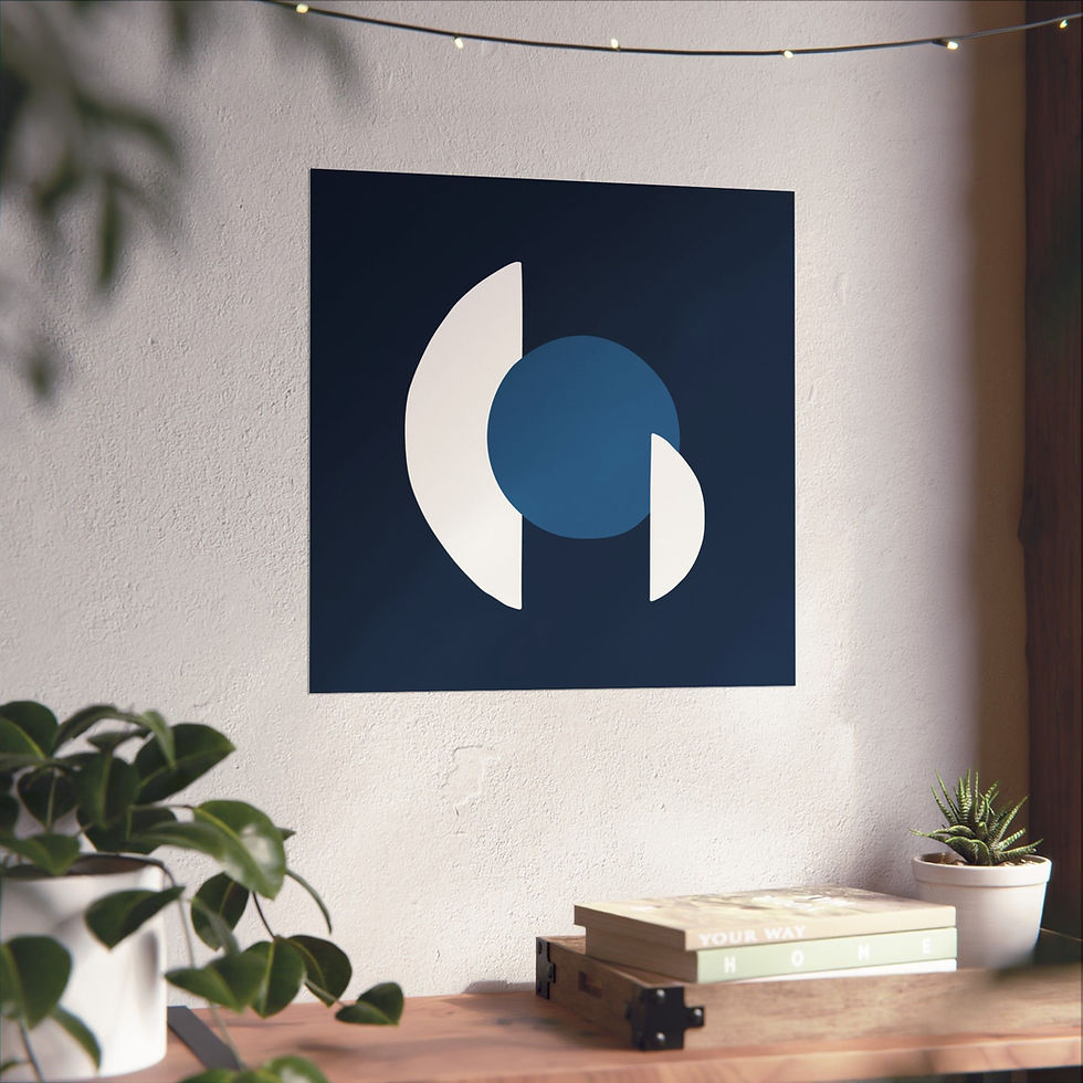 Thumbnail: Modern Geometric 30 Matte Poster - Minnesota Timberwolves - Away
