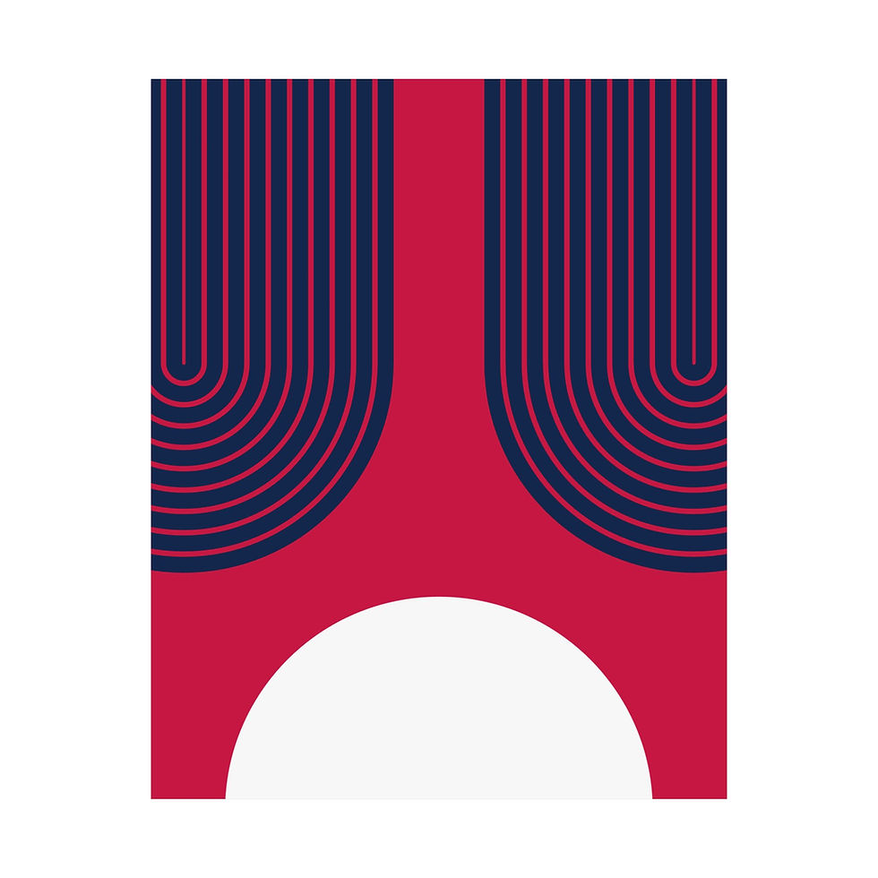 Thumbnail: Modern Geometric 11 Matte Poster - Atlanta Braves - Alt