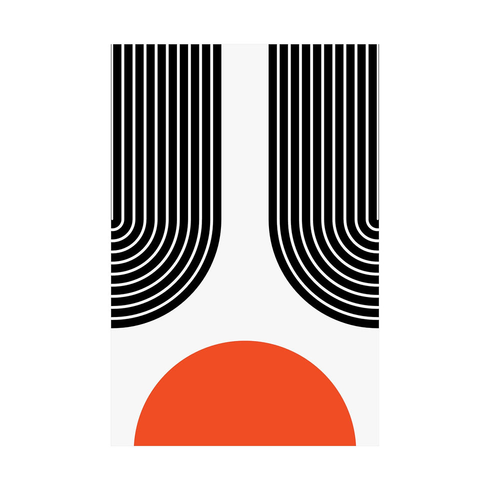 Thumbnail: Geometric 11 Matte Poster - Cincinnati Bengals - Home