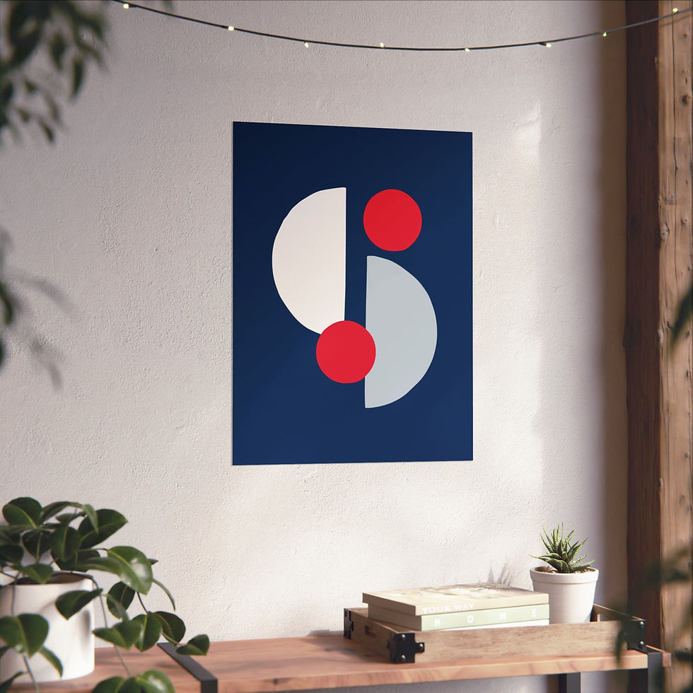 Thumbnail: Geometric 29 Matte Poster - Washington Wizards - Alt