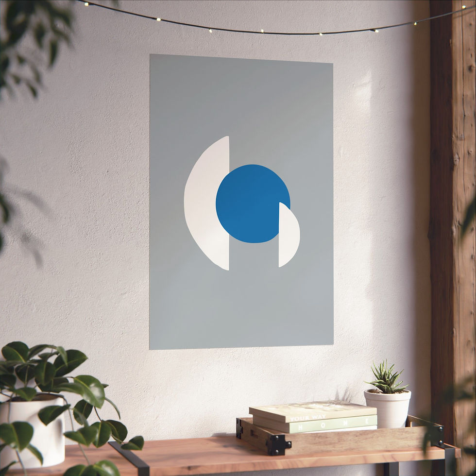 Thumbnail: Geometric 30 Matte Poster - Detroit Lions - Alt