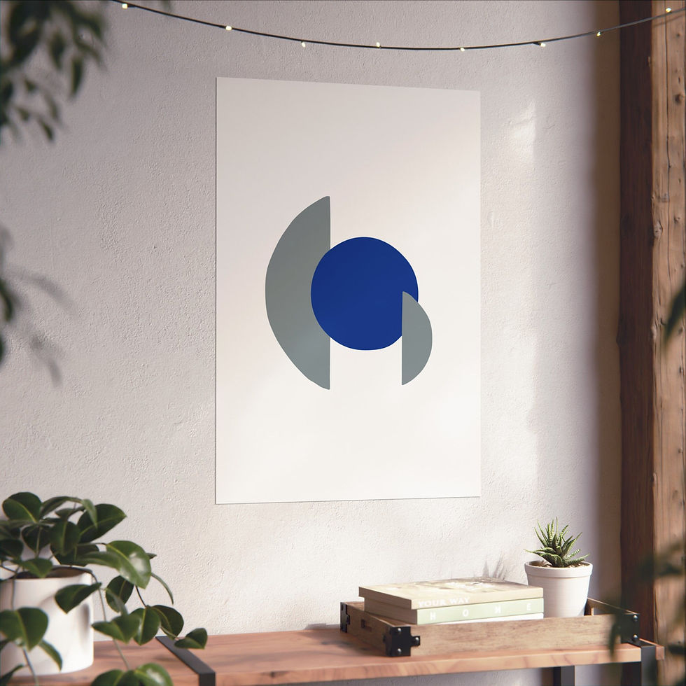 Thumbnail: Modern Geometric 30 Matte Poster - Dallas Cowboys - Home