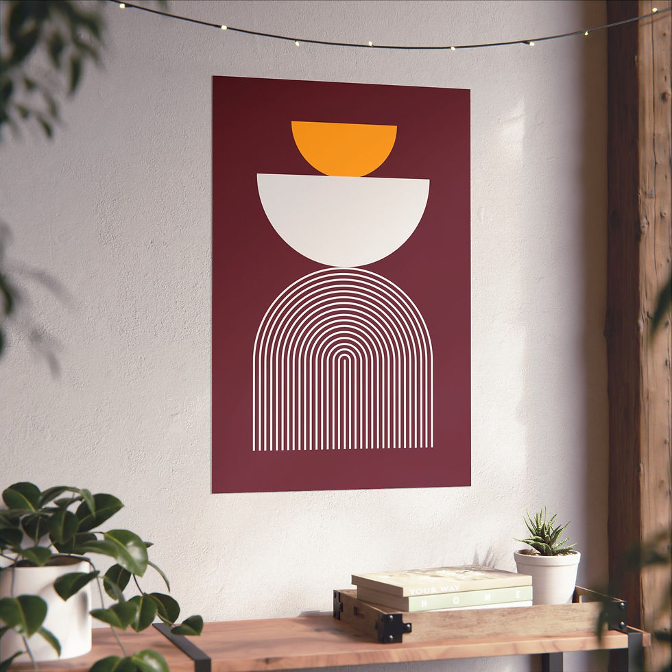 Thumbnail: Geometric 24 Matte Poster - Washington Commanders - Away