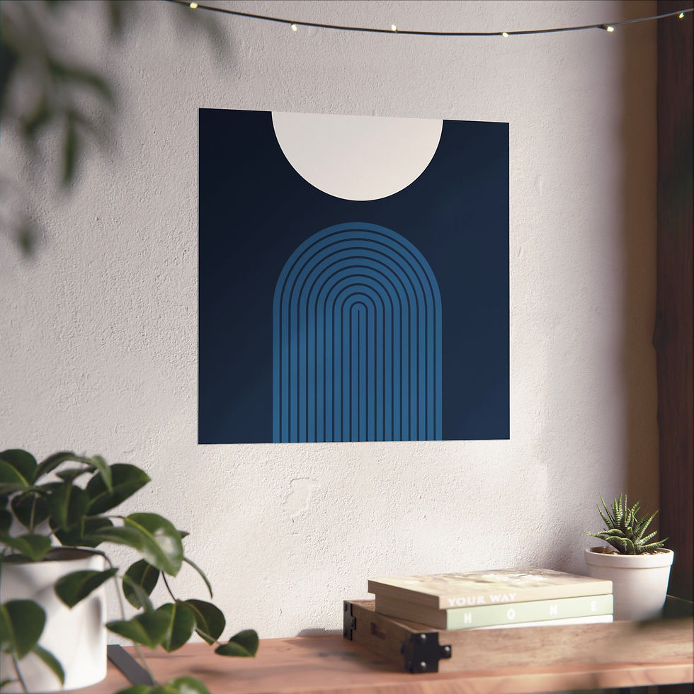 Thumbnail: Modern Geometric 09 Matte Poster - Minnesota Timberwolves - Away