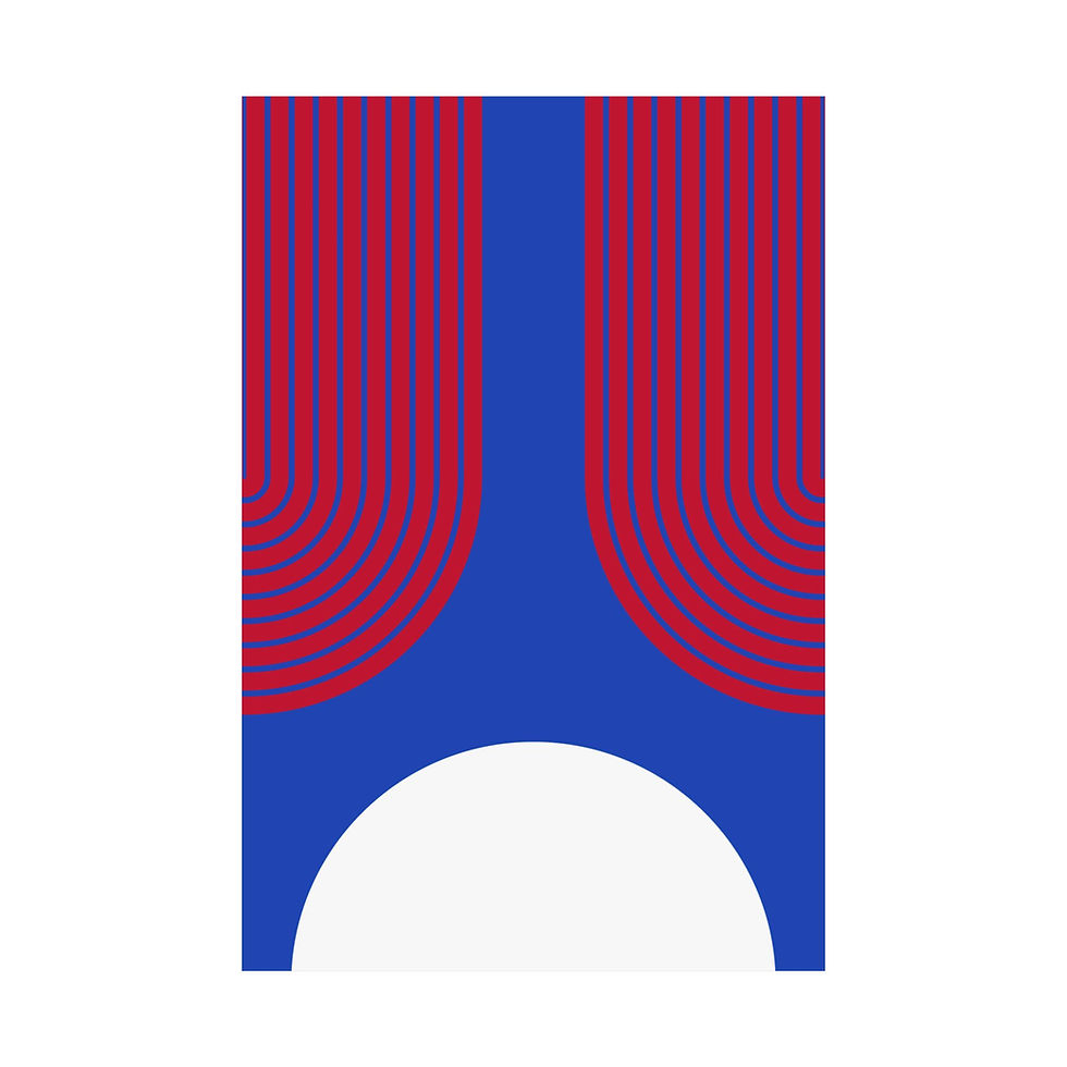 Thumbnail: Geometric 11 Matte Poster - Detroit Pistons - Away