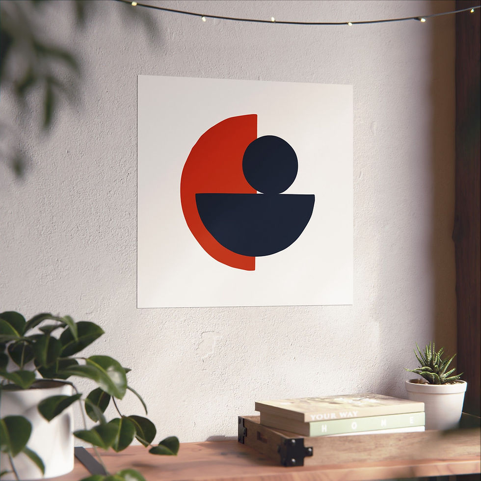 Thumbnail: Geometric 31 Matte Poster - Chicago Bears - Home